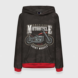 Толстовка-худи женская American Motorcycle Z, цвет: 3D-красный