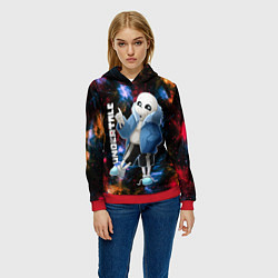 Толстовка-худи женская UNDERTALE АНДЕРТЕЙЛ, цвет: 3D-красный — фото 2