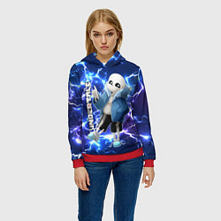 Толстовка-худи женская UNDERTALE АНДЕРТЕЙЛ, цвет: 3D-красный — фото 2