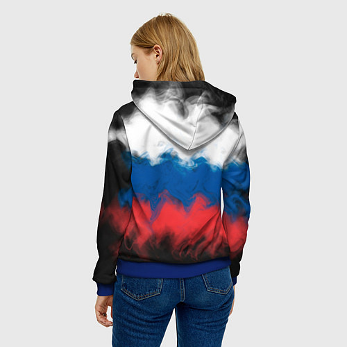 Женская толстовка Россия / 3D-Синий – фото 4
