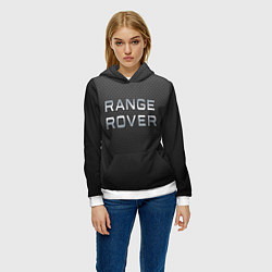 Толстовка-худи женская Range rover, цвет: 3D-белый — фото 2