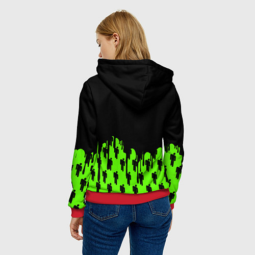 Женская толстовка BILLIE EILISH БИЛЛИ АЙЛИШ / 3D-Красный – фото 4