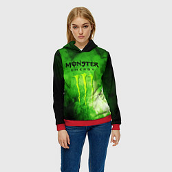 Толстовка-худи женская MONSTER ENERGY, цвет: 3D-красный — фото 2