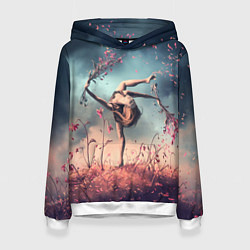 Женская толстовка Танцующая с цветами ведьма