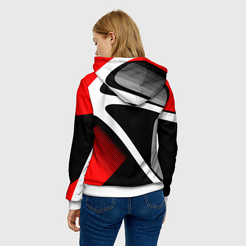 Женская толстовка Mitsubishi ФОРМА / 3D-Белый – фото 4