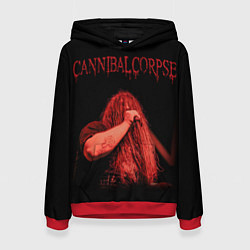 Толстовка-худи женская Cannibal Corpse 6, цвет: 3D-красный