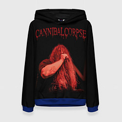 Толстовка-худи женская Cannibal Corpse 6, цвет: 3D-синий