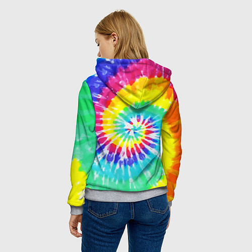 Женская толстовка TIE-DYE СТЕНА / 3D-Меланж – фото 4