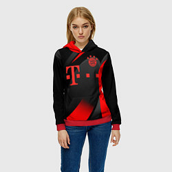 Толстовка-худи женская FC Bayern Munchen, цвет: 3D-красный — фото 2