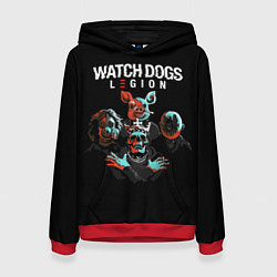 Толстовка-худи женская Watch Dogs Legion, цвет: 3D-красный