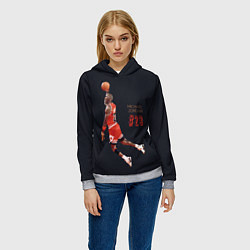 Толстовка-худи женская MICHAEL JORDAN, цвет: 3D-меланж — фото 2