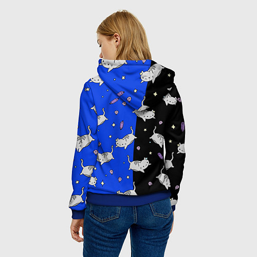Женская толстовка КИСЫ / 3D-Синий – фото 4
