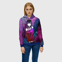 Толстовка-худи женская Anime, цвет: 3D-синий — фото 2