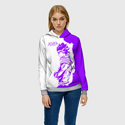 Толстовка-худи женская JoJo Bizarre Adventure, цвет: 3D-меланж — фото 2