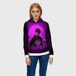 Толстовка-худи женская BTS, цвет: 3D-белый — фото 2