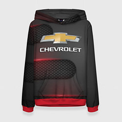 Толстовка-худи женская CHEVROLET, цвет: 3D-красный