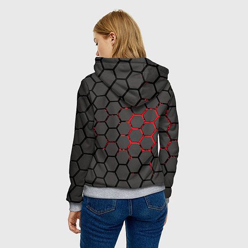 Женская толстовка КОД ГИАСС / 3D-Меланж – фото 4