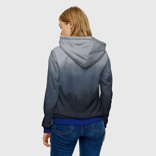 Женская толстовка BTS Forest / 3D-Синий – фото 4