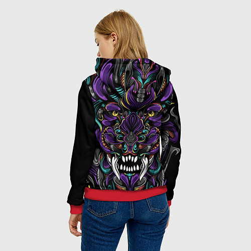 Женская толстовка Царь Зверей / 3D-Красный – фото 4
