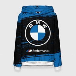 Толстовка-худи женская BMW БМВ, цвет: 3D-белый