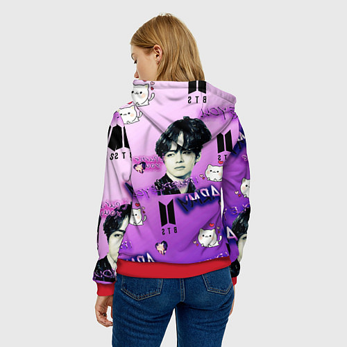 Женская толстовка I purple you / 3D-Красный – фото 4