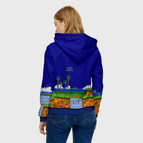 Женская толстовка Sonic / 3D-Синий – фото 4
