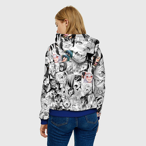 Женская толстовка Ахегао Ahegao / 3D-Синий – фото 4