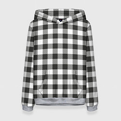 Женская толстовка Черно-белая клетка