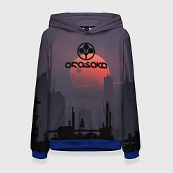 Толстовка-худи женская Cyberpunk 2077 - Arasaka, цвет: 3D-синий