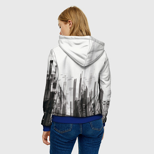 Женская толстовка Cyberpunk 2077 Arasaka / 3D-Синий – фото 4