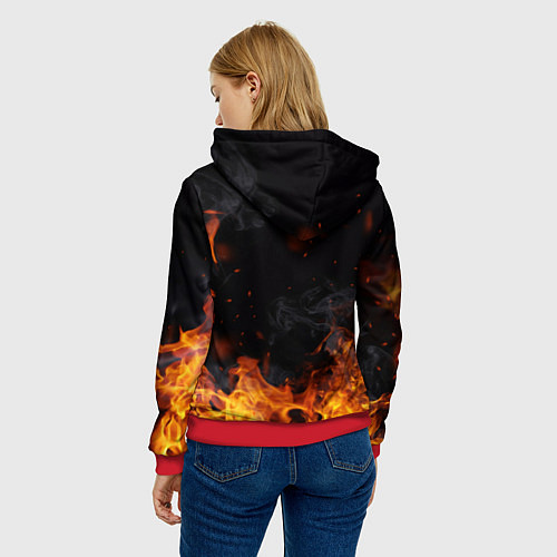 Женская толстовка LAMBORGHINI / 3D-Красный – фото 4