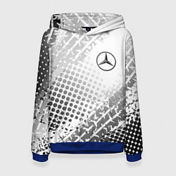 Толстовка-худи женская Mercedes-Benz, цвет: 3D-синий