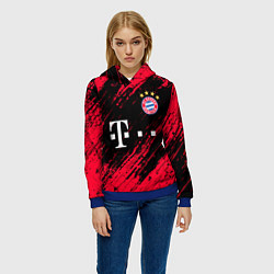Толстовка-худи женская BAYERN MUNCHEN БАВАРИЯ, цвет: 3D-синий — фото 2