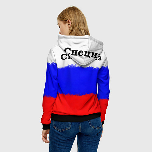 Женская толстовка Спецназ на спине / 3D-Черный – фото 4