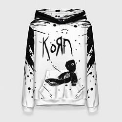 Толстовка-худи женская Korn, цвет: 3D-белый