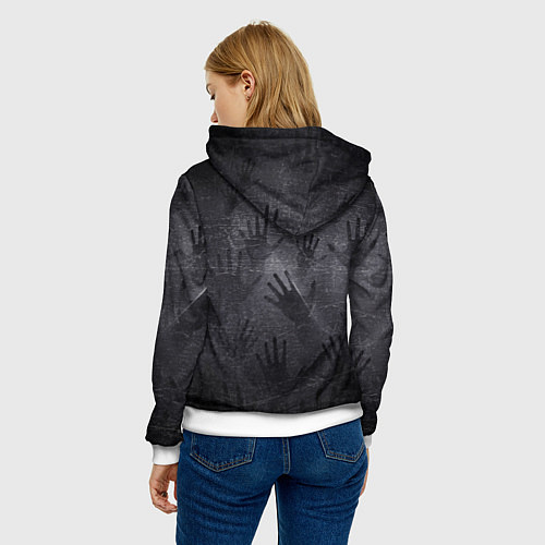 Женская толстовка ЛАДОНИ УШЕДШИХ / 3D-Белый – фото 4