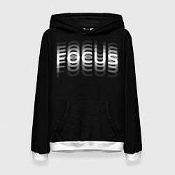 Толстовка-худи женская FOCUS: WHITE, цвет: 3D-белый