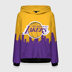 Толстовка-худи женская LOS ANGELES LAKERS, цвет: 3D-черный