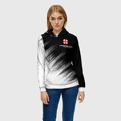 Толстовка-худи женская Амбрелла, цвет: 3D-белый — фото 2