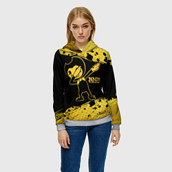 Толстовка-худи женская BENDY AND THE INK MACHINE, цвет: 3D-меланж — фото 2