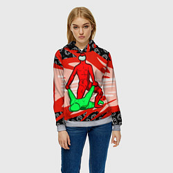 Толстовка-худи женская MASTER AMONG US, цвет: 3D-меланж — фото 2