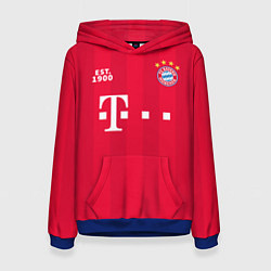 Толстовка-худи женская BAYERN 2021 - ДОМАШНЯЯ, цвет: 3D-синий