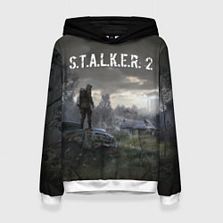 Толстовка-худи женская STALKER 2, цвет: 3D-белый