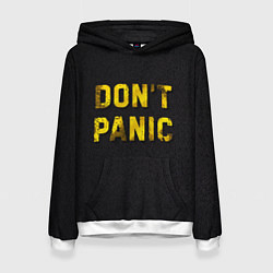 Толстовка-худи женская DONT PANIC, цвет: 3D-белый