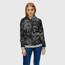 Толстовка-худи женская CRAZY ANIMALS, цвет: 3D-меланж — фото 2