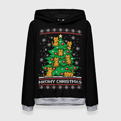 Женская толстовка Meowy christmas