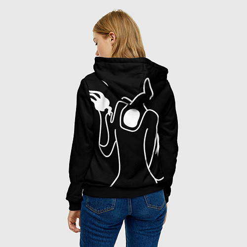 Женская толстовка Haunted Family / 3D-Черный – фото 4