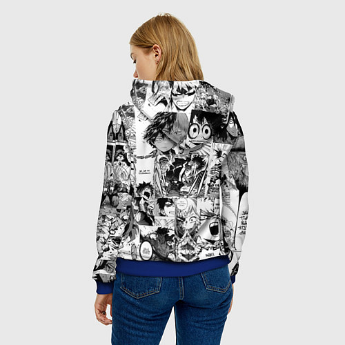 Женская толстовка Моя геройская академия / 3D-Синий – фото 4