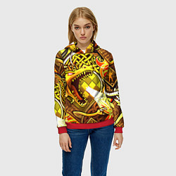 Толстовка-худи женская CS GO DRAGON LORE, цвет: 3D-красный — фото 2