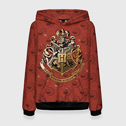 Толстовка-худи женская Hogwarts, цвет: 3D-черный